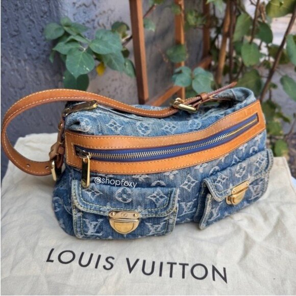 Louis Vuitton Monogram Denim Baggy PM Shoulder Bag - Picture 3 of 16